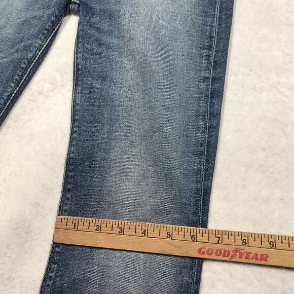 NWT HUDSON Barbara Jean Women 25x34 Hi Rise Bootcut Stretch Sandy Destructed Hem - Picture 9 of 16